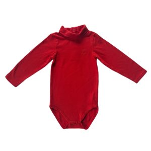 Body bébé rouge à col roulé et manches longues, modèle Orchestra en taille 18 mois, d'occasion