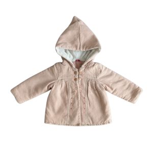 Veste bébé Orchestra rose avec capuche et boutons décoratifs, taille 9 mois, d'occasion