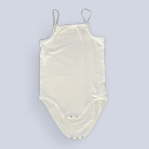 Body bébé blanc à fines bretelles avec boutons-pression à l’entrejambe. 23 mois, d'occasion