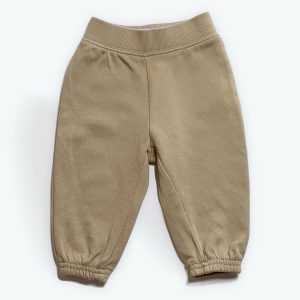 Pantalon jogging bébé garçon beige en maille avec taille et bas élastiqués. La halle, 6 mois, d'occasion