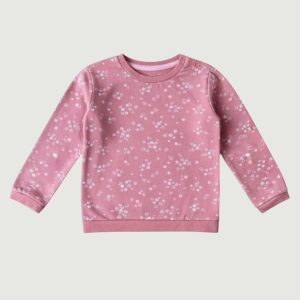 Pull rose à manches longues avec imprimé fleuri et finitions confortables. C&A, 2 ans d'occasion