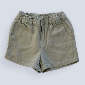 Short fille kaki avec taille élastiquée et poches, style décontracté. Tape à l'oeil, 4 ans, d'occasion