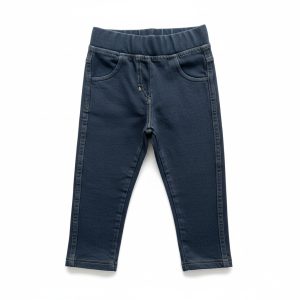 Pantalon jegging bleu foncé, taille élastique confortable et coupe ajustée, 2 ans, d'occasion