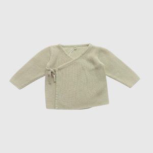 Gilet bébé cache-cœur crème en maille tricotée avec liens à nouer et manches longues. Zeeman, 3 mois d'occasion