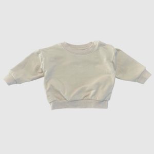 Sweat bébé beige uni à manches longues avec broderie « Pikaboo », col rond et finitions côtelées. Zeeman, 3 mois, d'occasion