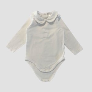 Body bébé blanc à manches longues avec col Claudine élégant. Obaibi, 6 mois d'occasion