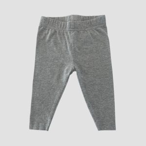 Legging bébé gris clair en maille douce avec taille élastiquée. 3 mois, d'occasion