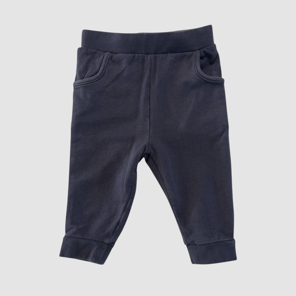 Pantalon bébé bleu marine type jogging avec poches et taille confortable. Orchestra, 6 mois d'occasion