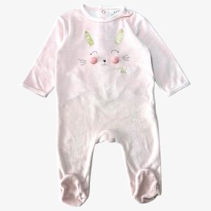 Dors-bien bébé rose à manches longues avec motif lapin et pompons Kiabi, 9 mois d'occasion
