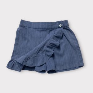 Short jupe enfant bleu jean élastiqué à la taille. Seconde main.