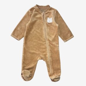 Dors-bien bébé marron avec fermeture zippée et motif petit animal Kiabi, 3 mois d'occasion