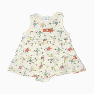 Barboteuse robe bébé jaune pâle avec motifs personnages Cocoon 18 mois, d'occasion