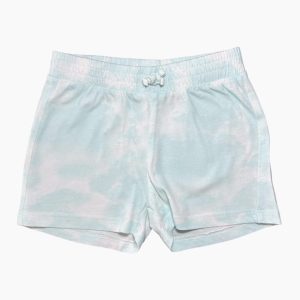 Short bébé fille bleu clair et blanc effet nuancé La Halle, taille 18 mois, d'occasion