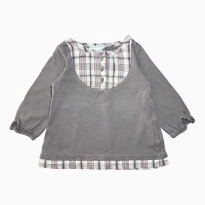 Robe bébé mauve effet superposé avec empiècement à carreaux Kimbaloo, 6 mois d'occasion