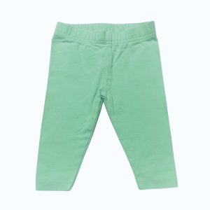Legging bébé vert d'eau en maille. Seconde main.