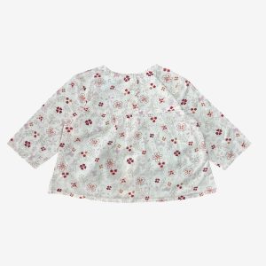 Chemisier bébé léger blanc à fleurs, manches longues, ouverture boutonnée – La Redoute, 9 mois d'occasion
