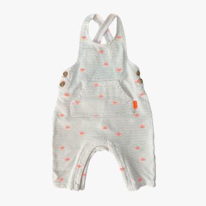 Combinaison bébé style salopette rose très pâle à motifs vagues et bateaux – HEMA – 3 mois, d'occasion