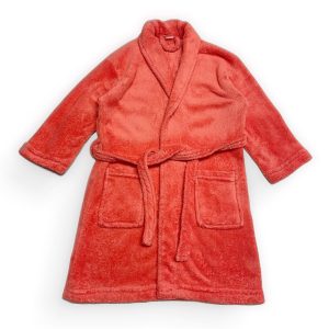 Robe de chambre enfant manches longues orange. Seconde main.