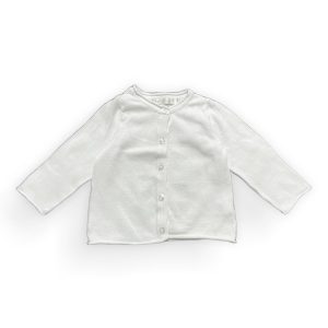 Gilet bébé manches longues blanc protections aux coudes . Seconde main.