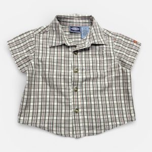 Chemise bébé manches courtes motif écossais. Seconde main.