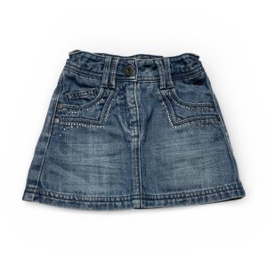 Jupe enfant jean élastique réglable à la taille. Seconde main.