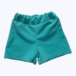 Short enfant bleu turquoise. Seconde main.