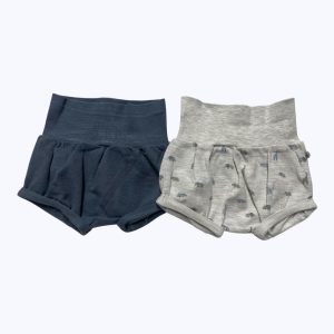 Lot de deux bloomers bébé, taille large. Seconde main.