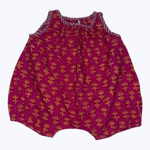 Combishort bébé manches débardeur fuchsia. Seconde main.