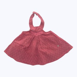 Tunique bébé dos nu vieux rose tissus crépon. Seconde main.
