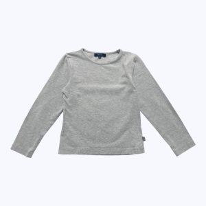 T-shirt enfant manches longues gris clair. Seconde main.