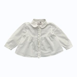 Blouse bébé manches longues blanche. Seconde main.