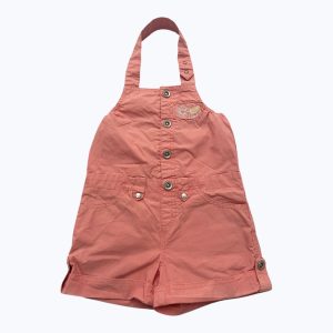 Salopette bébé short dos nu abricot. Seconde main.