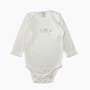 Body blanc manches longues pour bébé avec inscription "I love mummy" – Kiabi – 6 mois, d'occasion