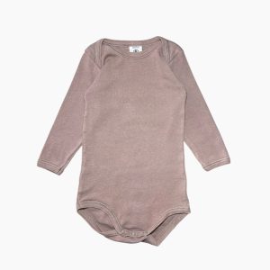Body bébé marron uni manches longues Petit Bateau – 6 mois, d'occasion
