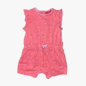 Combi-short rose bébé avec motifs ananas et volants aux épaules – Tissaïa, 3 mois d'occasion