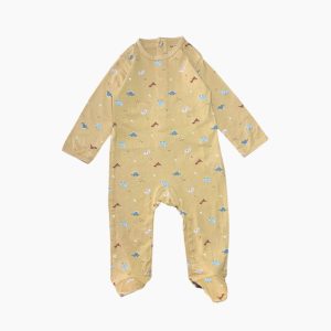 Dors-bien bébé Kiabi jaune à manches longues avec motifs dinosaures, 9 mois d'occasion