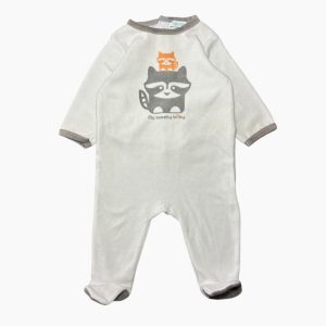 Dors-bien polaire pour bébé avec motif raton laveur et petit renard, Obaïbi, taille 6 mois, d'occasion