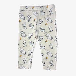 Legging bébé beige avec motifs Snoopy et Woodstock, Peanuts, 9 mois d'occasion