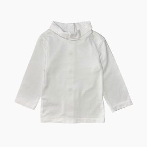 Sous-pull bébé Kiabi blanc uni manches longues avec col montant, 3 mois d'occasion