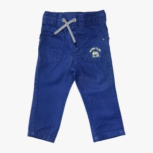 Pantalon bébé bleu avec cordon et motif Miami Club. Pat et Ripaton, 3 mois d'occasion