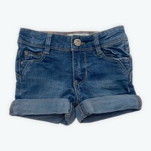 Short enfant jean revers au bas, taille ajustable. Seconde main.