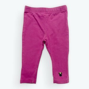 Legging bébé rose petite broderie Minnie au bas. Seconde main.