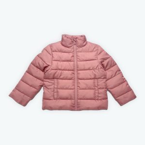 Doudoune fine enfant manches longues vieux rose poches devant. Seconde main.