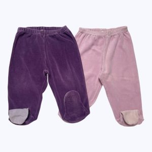 Lot pantalon pyjama bébé, avec les pieds élastiqués à la taille. Seconde main.