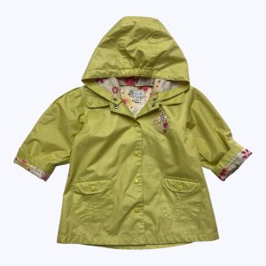 Imperméable bébé manches longues jaune doublé. Seconde main.