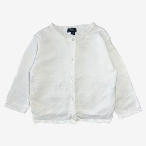 Gilet bébé blanc uni en maille Kiabi 6 mois, d'occasion