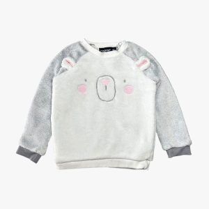 Sweat bébé gris en peluche avec motif ours. In Extenso, 24 mois d'occasion