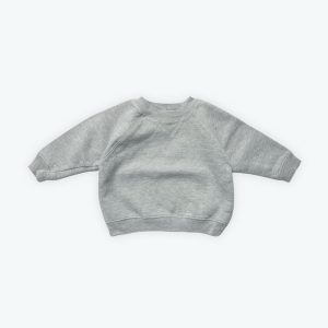 Sweat bébé molleton manches longues gris clair. Seconde main.