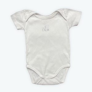 Body bébé manches courtes blanc petit motif message. Seconde main.