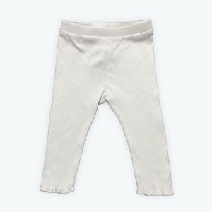 Legging bébé gris pâle élastique à la taille. Seconde main.